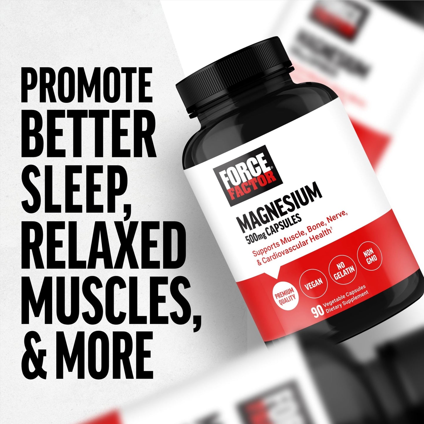 Force Factor Magnesium Complex Supplement to Support Muscles, Bones, Nerves, and Cardiovascular Health, Magnesium Glycinate, Magnesium Citrate, and Magnesium Oxide, Vegan, Non-GMO, 90 Capsules - dailyvitalstore