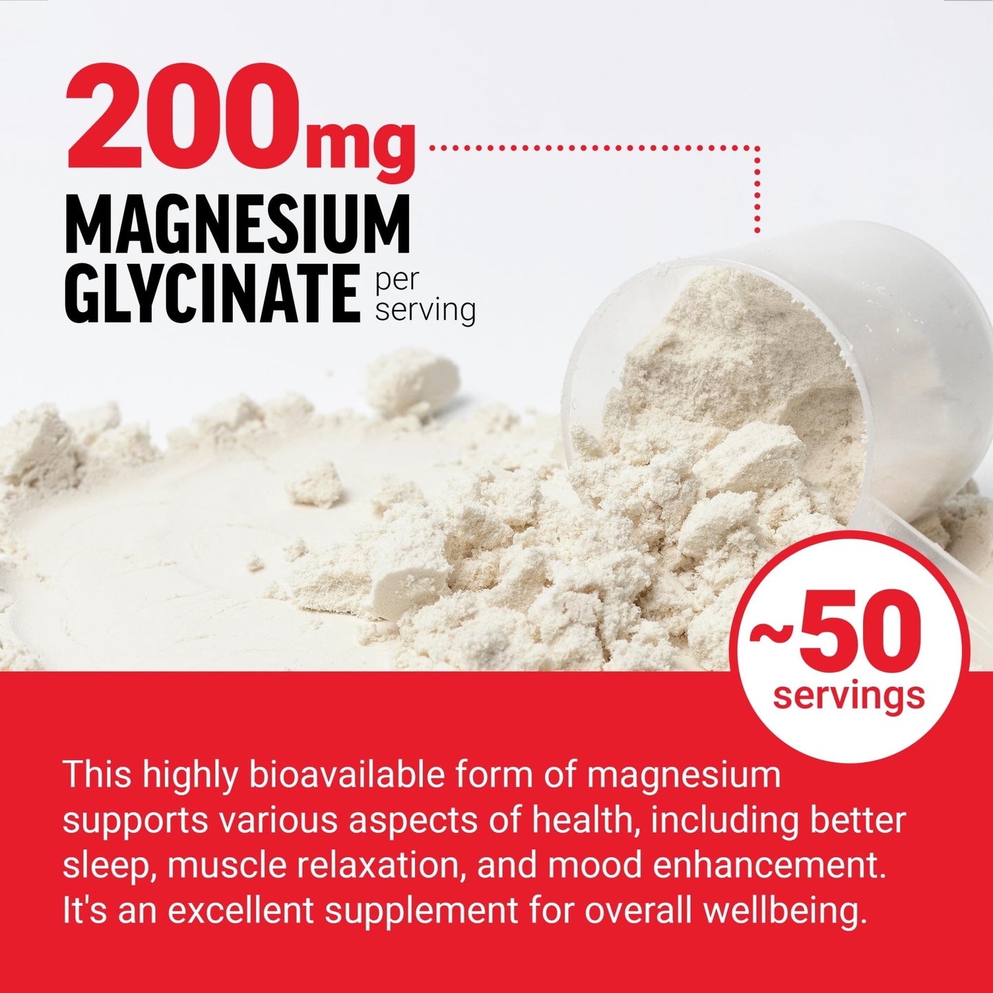 Force Factor Magnesium Glycinate 200mg, Magnesium Supplement for Women and Men to Support Sleep, Muscle Relaxation, and Mood, High Absorption, Vegan, 50 Servings - dailyvitalstore