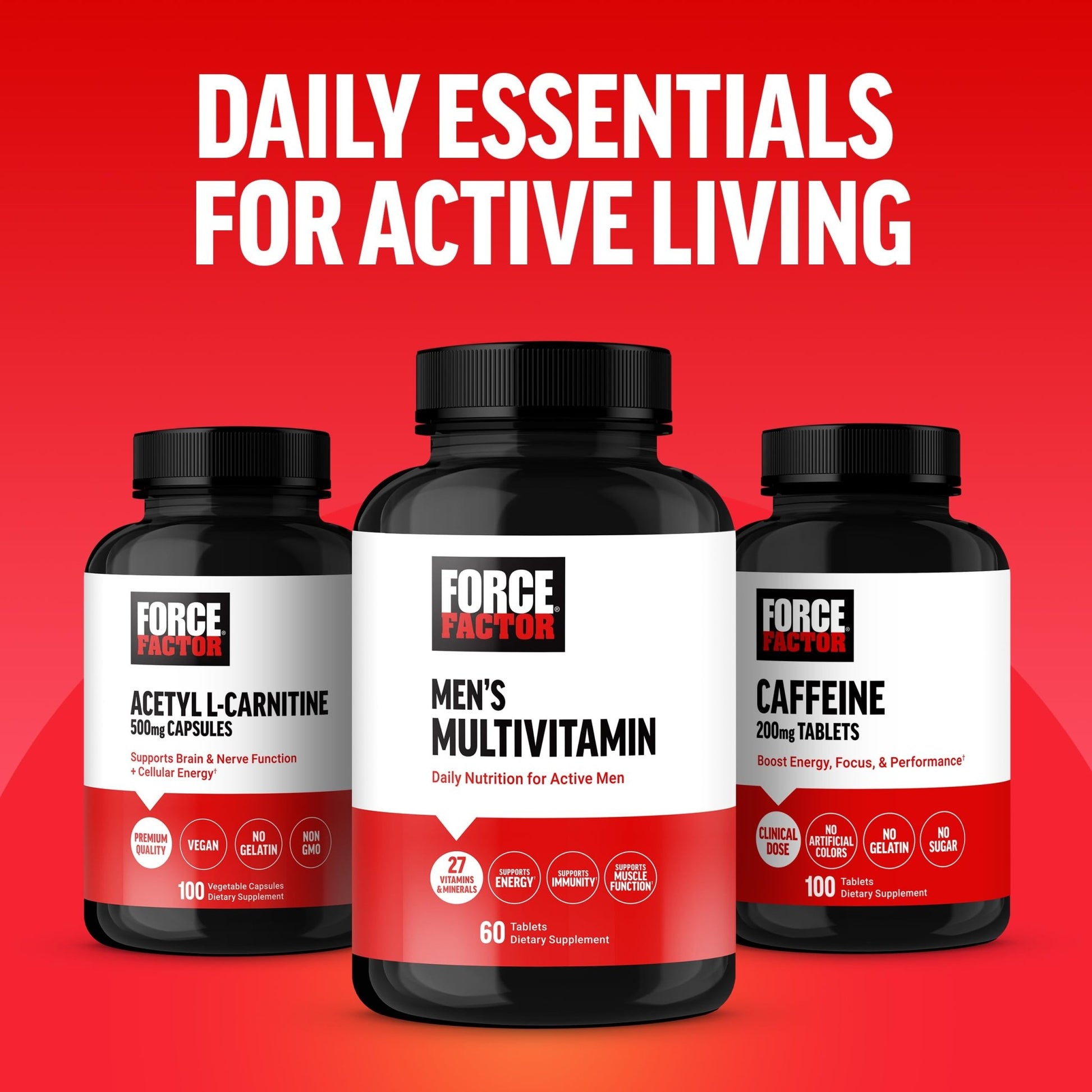 Force Factor Men’s Multivitamins, Multivitamin for Men Plus Amino Acids Supplement with 27 Vitamins and Minerals, and Phytonutrients to Support Energy, and Immunity, 60 Tablets - dailyvitalstore