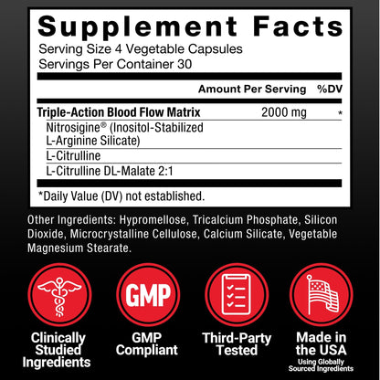 Force Factor Nitric Oxide Booster, Fast-Acting Formula with L-Arginine, Boosts Nitric Oxide Levels, Maximize Muscle Pumps, Enhance Endurance - dailyvitalstore
