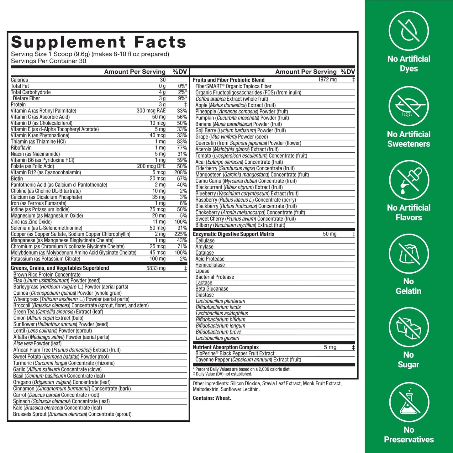 Force Factor Smarter Greens Daily Wellness Powder 2-Pack to Support Energy, Immunity & Digestion, Superfood Greens Powder with Vitamins, Minerals & Probiotics, Unflavored, 60 Servings - dailyvitalstore