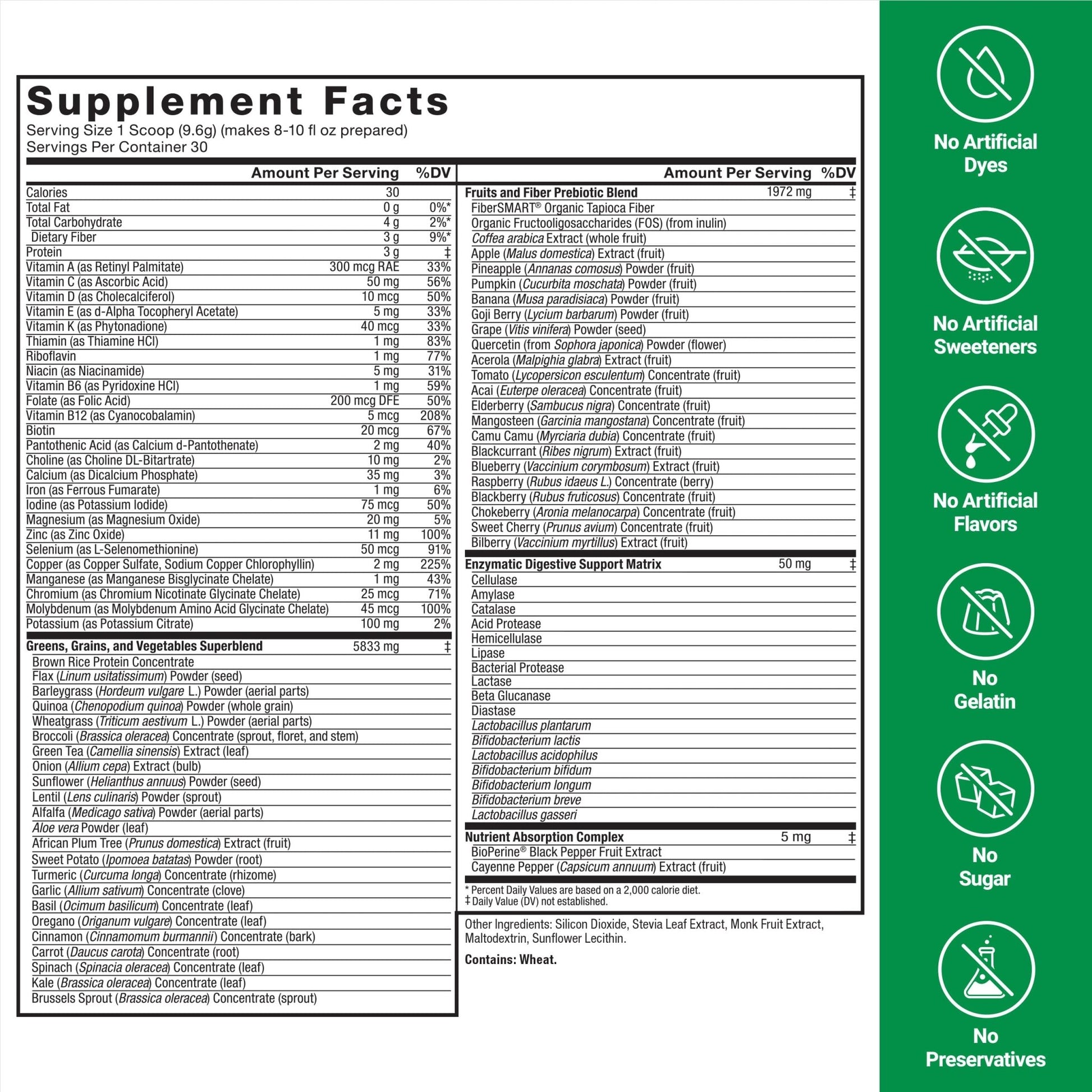 Force Factor Smarter Greens Daily Wellness Powder 2-Pack to Support Energy, Immunity & Digestion, Superfood Greens Powder with Vitamins, Minerals & Probiotics, Unflavored, 60 Servings - dailyvitalstore