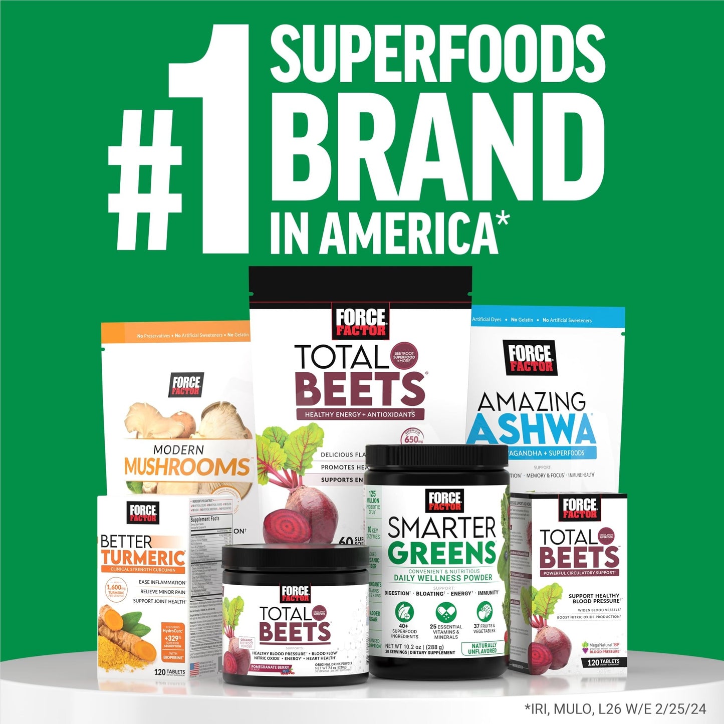 Force Factor Smarter Greens Daily Wellness Powder 2-Pack to Support Energy, Immunity & Digestion, Superfood Greens Powder with Vitamins, Minerals & Probiotics, Unflavored, 60 Servings - dailyvitalstore