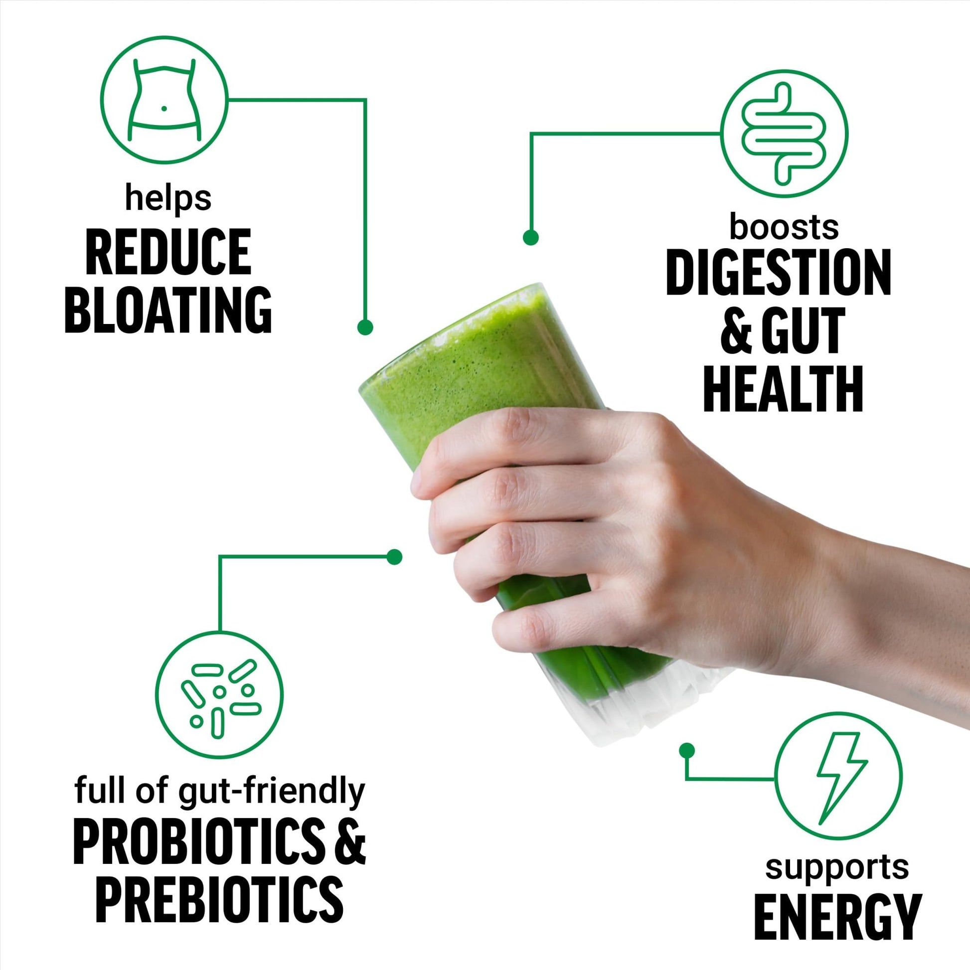 Force Factor Smarter Greens Daily Wellness Powder, Greens Superfood Powder to Support Gut Health, Bloating, & Digestion, with 40+ Superfoods - dailyvitalstore