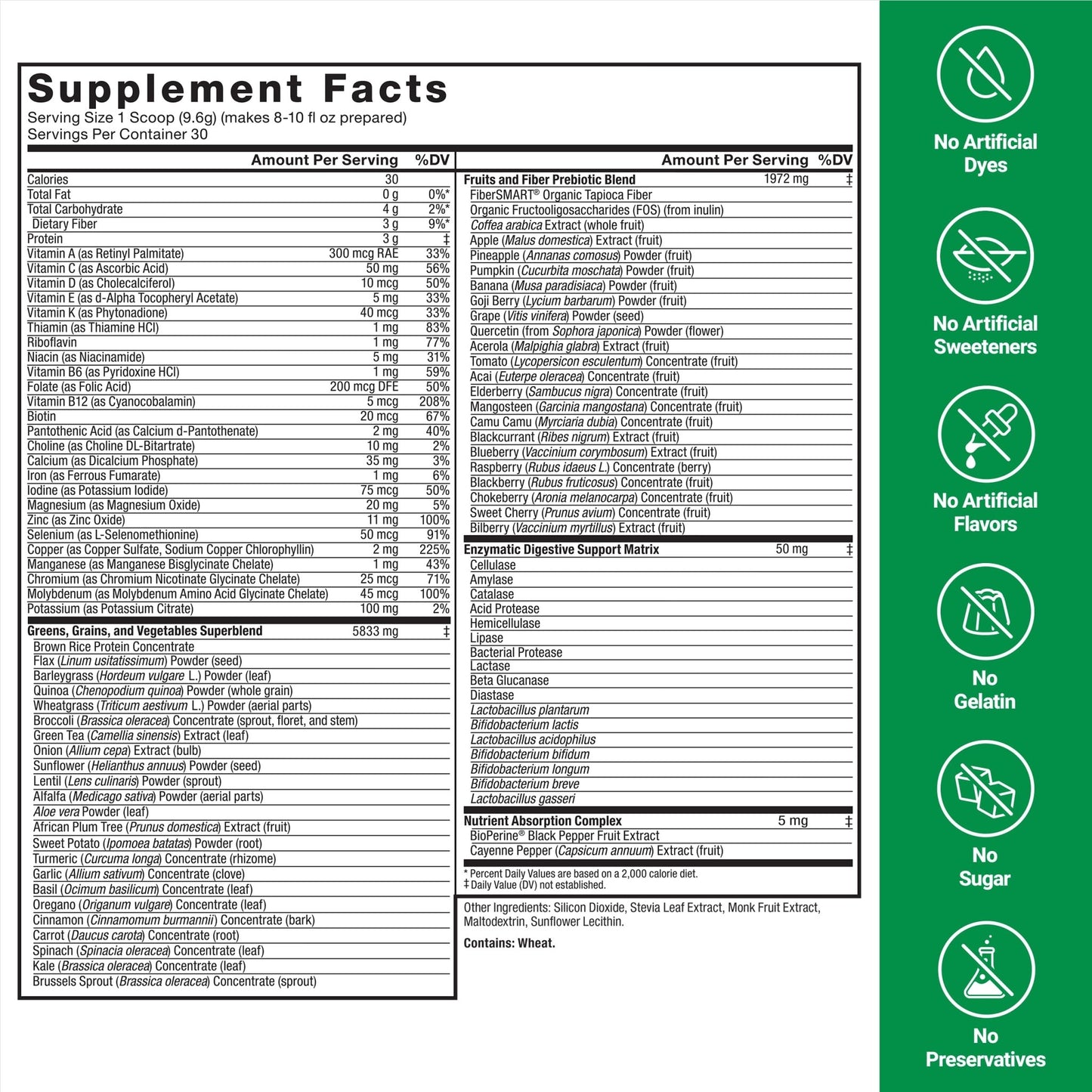 Force Factor Smarter Greens Daily Wellness Powder, Greens Superfood Powder to Support Gut Health, Bloating, & Digestion, with 40+ Superfoods - dailyvitalstore
