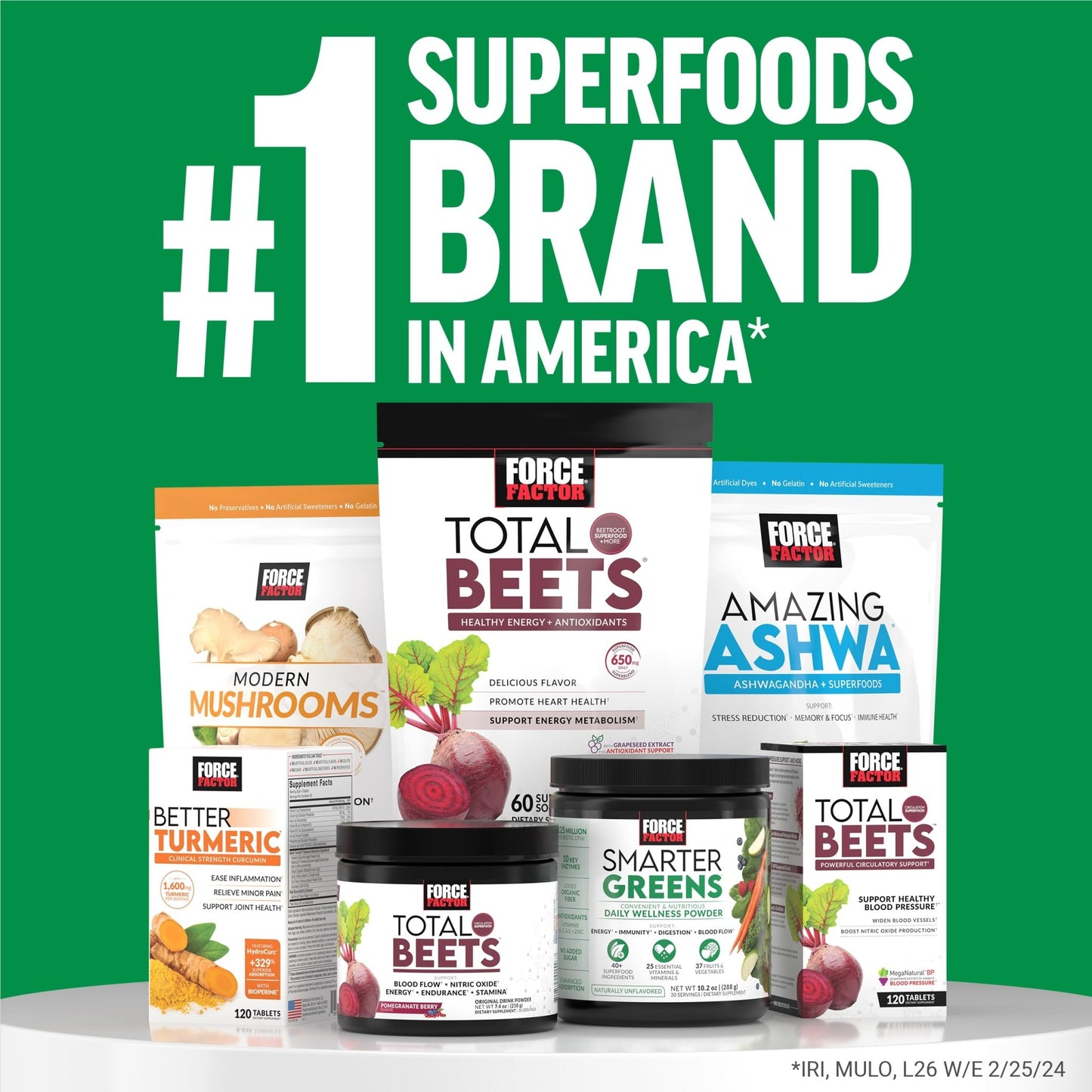 Force Factor Smarter Greens Superfoods Powder, 2-Pack, Supports Digestion and Bloating, Immunity, and Energy, Greens Powder with Probiotics, Digestive Enzymes, Antioxidants, and Fiber, 60 Servings - dailyvitalstore