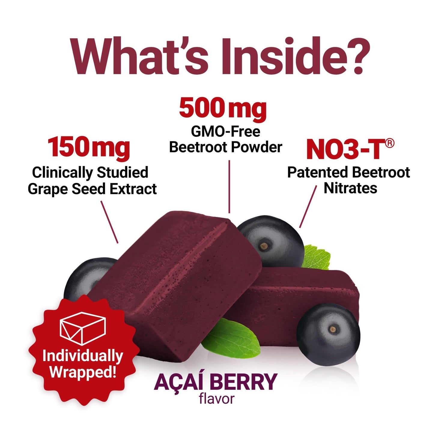 Force Factor Total Beets Blood Pressure Support Chews, Nitric Oxide Supplement with Beet Root Powder & Grape Seed Extract for Heart Health - dailyvitalstore