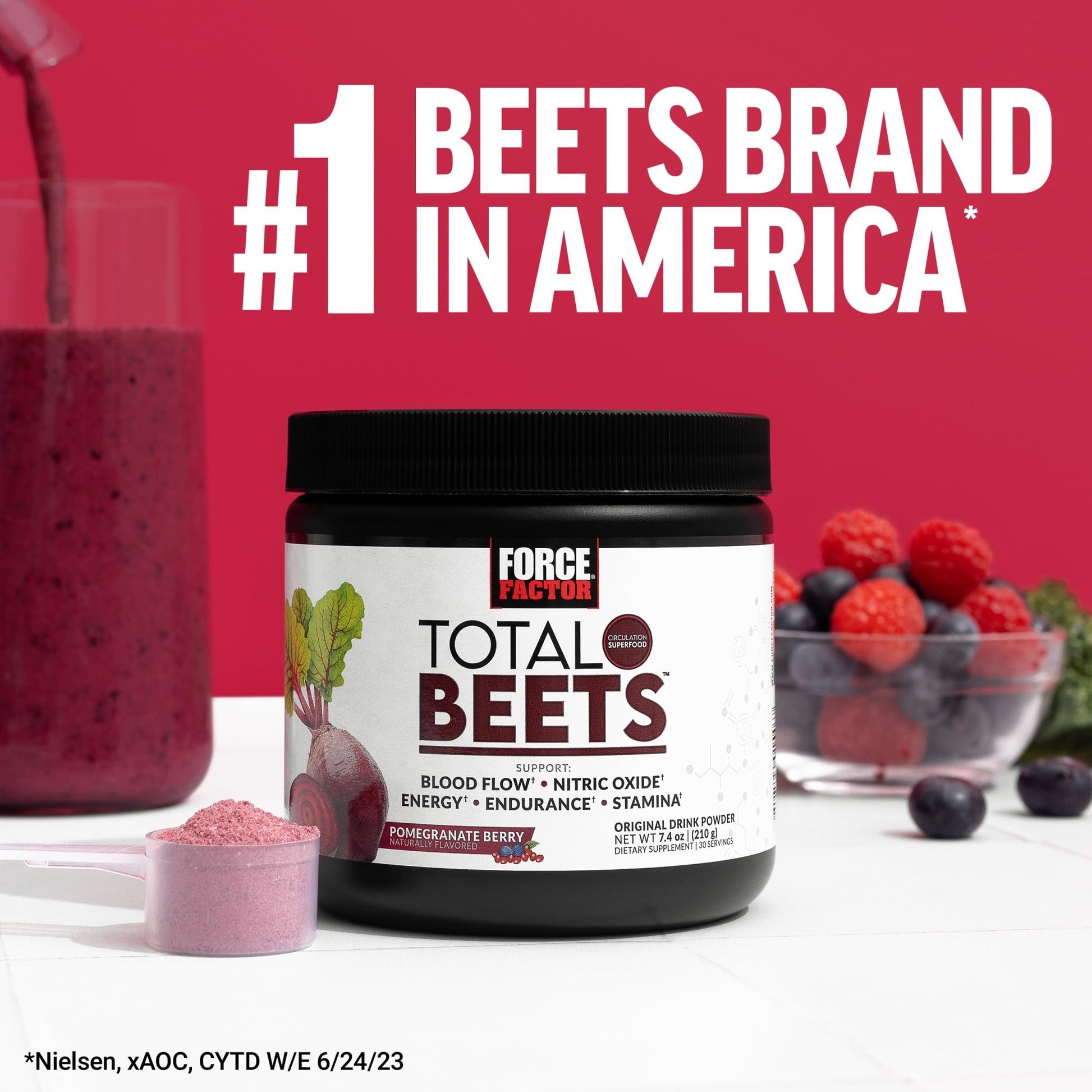 Force Factor Total Beets Blood Pressure Support with Grape Seed Extract and Non GMO Beet Root Powder for Heart Health - dailyvitalstore