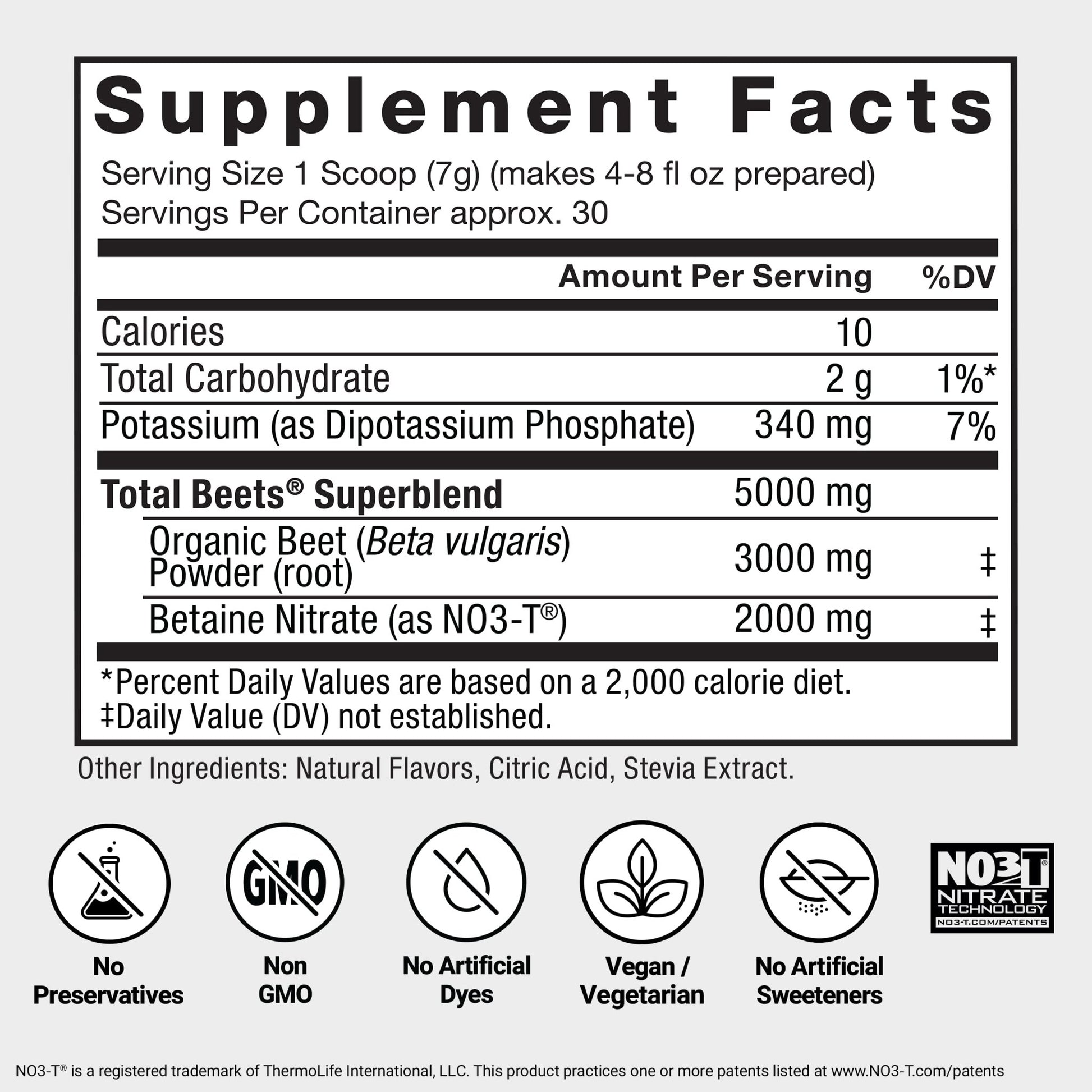 Force Factor Total Beets Drink Mix Superfood Powder with Nitrates to Support Circulation, Blood Flow, Nitric Oxide, Energy, Endurance, and Stamina - dailyvitalstore