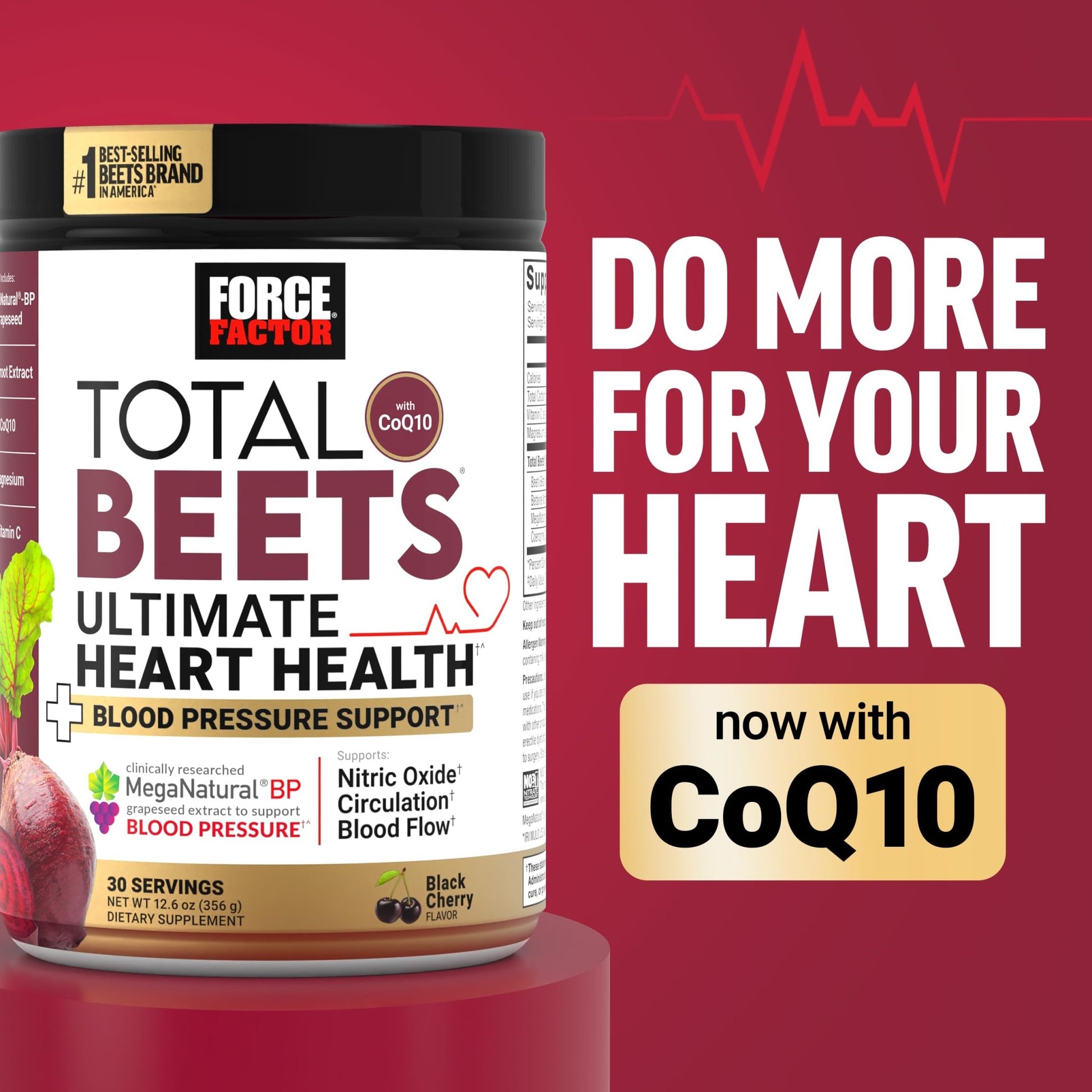 Force Factor Total Beets Drink Mix Superfood Powder with Nitrates to Support Circulation, Blood Flow, Nitric Oxide, Energy, Endurance, and Stamina - dailyvitalstore