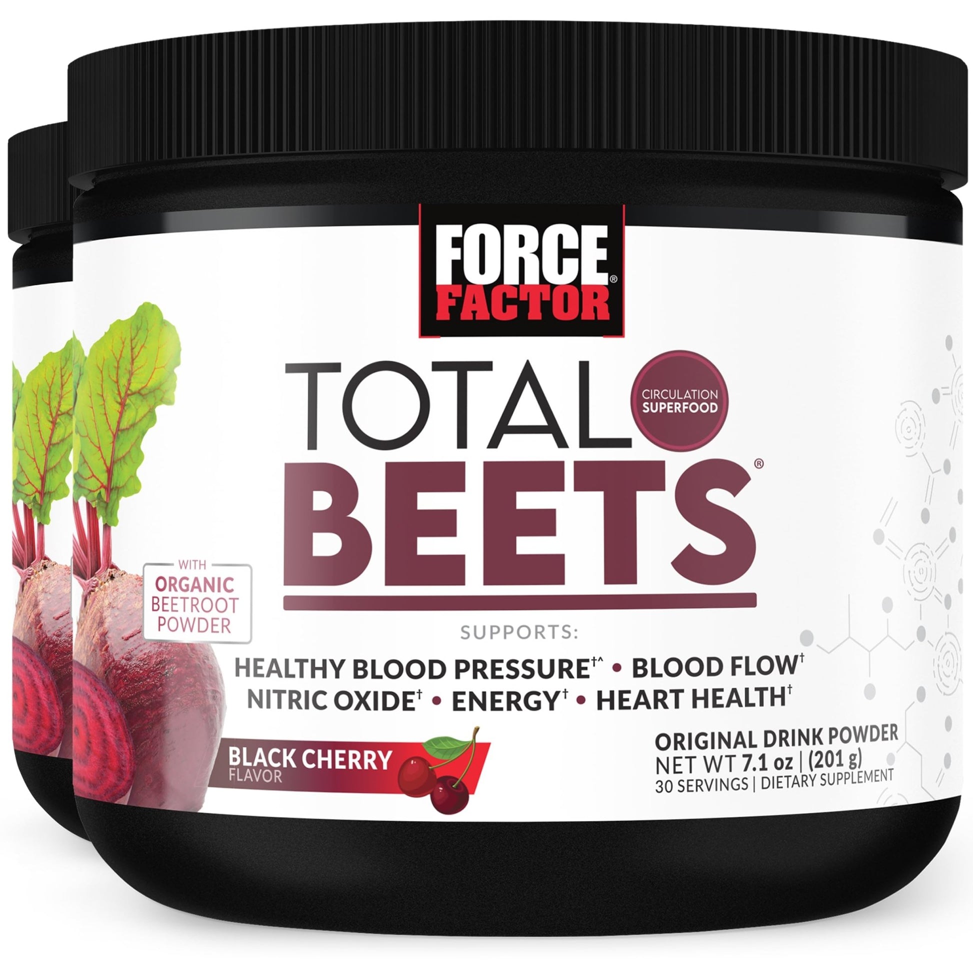 Force Factor Total Beets Superfood Beet Root Powder 2-Pack, Nitrates to Support Circulation, Blood Flow, Nitric Oxide, Energy, Endurance, Stamina - dailyvitalstore