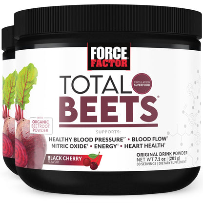 Force Factor Total Beets Superfood Beet Root Powder 2-Pack, Nitrates to Support Circulation, Blood Flow, Nitric Oxide, Energy, Endurance, Stamina - dailyvitalstore