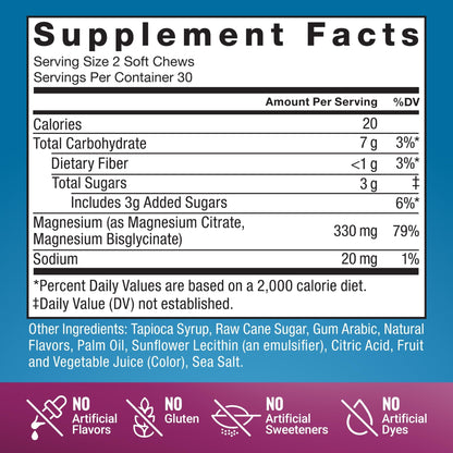 Force Factor Ultimate Magnesium Supplement, 330mg Magnesium Glycinate & Magnesium Citrate, Like Magnesium Gummies, Support Calm, Relaxation, - dailyvitalstore