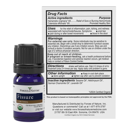 Forces of Nature Hemorrhoid Control Extra Strength (5ml) + Organic Fissure Care (5ml) | Virtual Bundle - dailyvitalstore