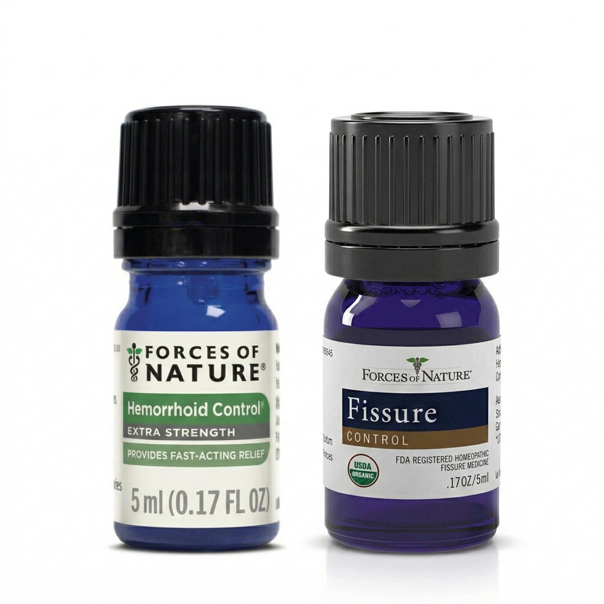 Forces of Nature Hemorrhoid Control Extra Strength (5ml) + Organic Fissure Care (5ml) | Virtual Bundle - dailyvitalstore