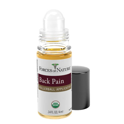 Forces of Nature Natural, Organic Back Pain Relief, w/Arnica & St John's Wort, Fast Acting Anti-Inflammatory Topical Muscle Soother for Lower Back, Sciatica, Neck, Non-GMO, Cruelty-Free, 0.14 Fl Oz - dailyvitalstore