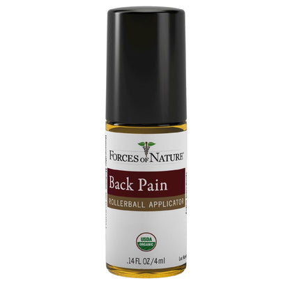 Forces of Nature Natural, Organic Back Pain Relief, w/Arnica & St John's Wort, Fast Acting Anti-Inflammatory Topical Muscle Soother for Lower Back, Sciatica, Neck, Non-GMO, Cruelty-Free, 0.14 Fl Oz - dailyvitalstore