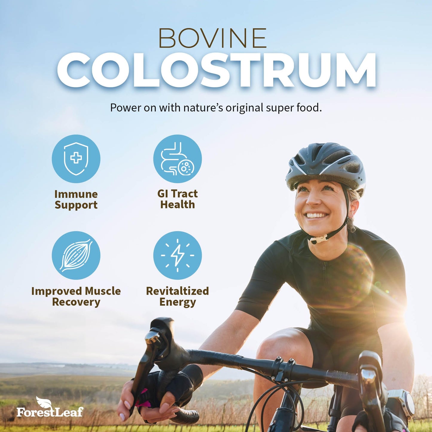 ForestLeaf Colostrum Powder 50% IgG Highest Pure Concentration, Grass Fed Colostrum Supplement for Gut Health, Immune Support and Muscle Recovery, - dailyvitalstore