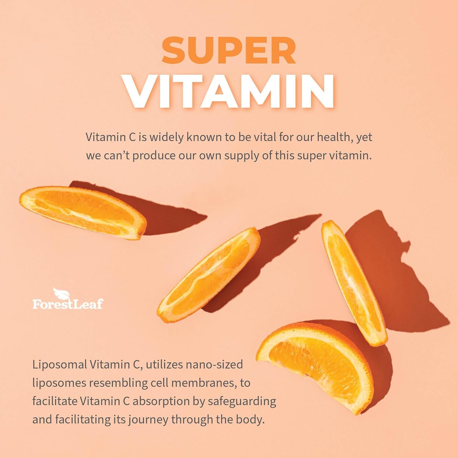 ForestLeaf Liposomal Vitamin C 1400mg Capsules | High Dose Vitamin C Liposomal Supplement w Coconut Oil Fatty Acids | Fast Absorption | Immune Support, - dailyvitalstore