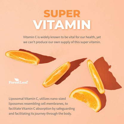 ForestLeaf Liposomal Vitamin C 1400mg Capsules | High Dose Vitamin C Liposomal Supplement w Coconut Oil Fatty Acids | Fast Absorption | Immune Support, - dailyvitalstore