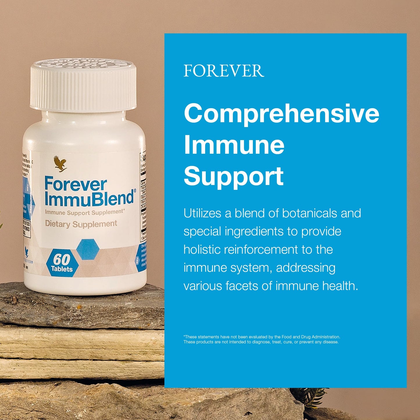 Forever Living - Forever ImmuBlend® Immune Support Supplement – Includes Botanicals, Vitamins D & C, Maitake & Shiitake Mushrooms – 60 Tablets - dailyvitalstore
