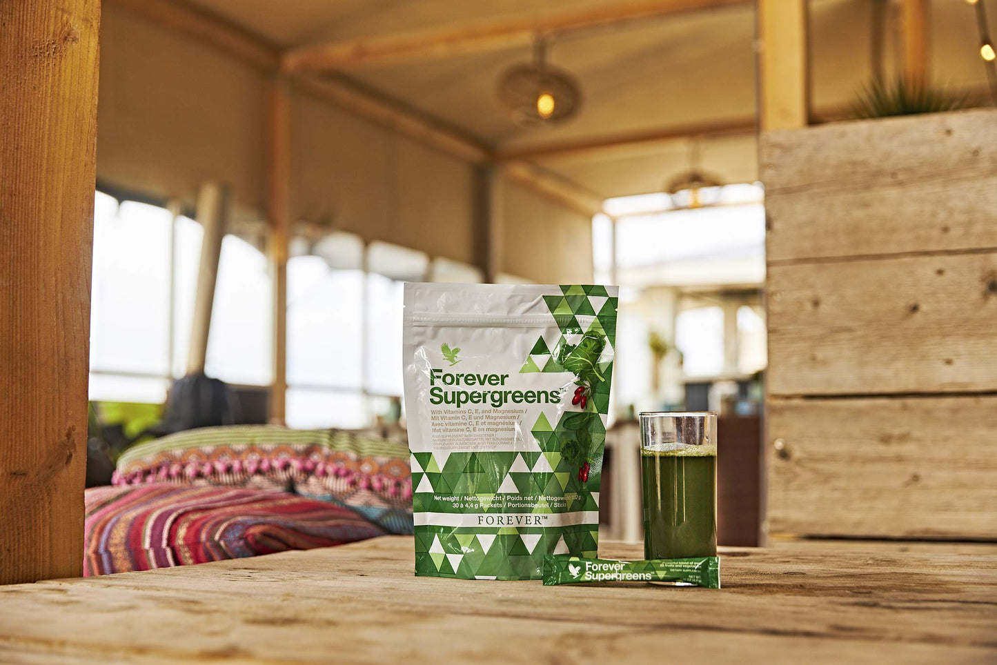 Forever Living - Forever Supergreens - Blend for Your Active Lifestyle - Supercharge Your Day w/Over 20 Powerful Greens and Superfoods. - 30 Packets - dailyvitalstore