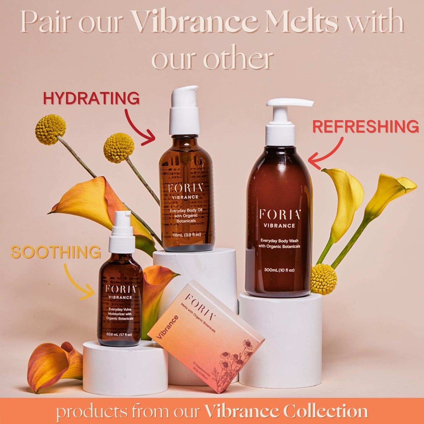 FORIA Vibrance Melts - Organic, Fragrance- Free, Natural Moisturizing Vaginal Suppositories - 12 Count - dailyvitalstore
