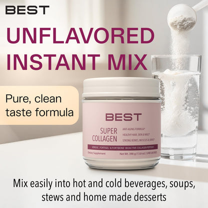 FORTIBONE® Collagen - 3 Clinically-Supported Bioactive Collagen Peptides with FORTIBONE®, FORTIGEL®, VERISOL® Unflavored Collagen for Women - Reduce Wrinkles, - dailyvitalstore