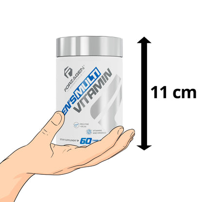Forzagen Essentials Men's Multivitamin with Creatine and BCAA, Complete Vitamin and Mineral Complex, 60 Tablets - dailyvitalstore
