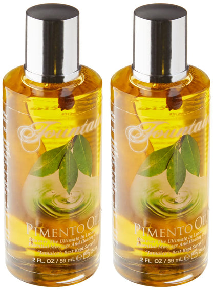 Fountain Pimento Oil for Massage Therapy, Muscle and Joint Deep Tissue Massage, Sore Muscle Balm Massage & Topical Herbal Rub (Pack of 2) - dailyvitalstore