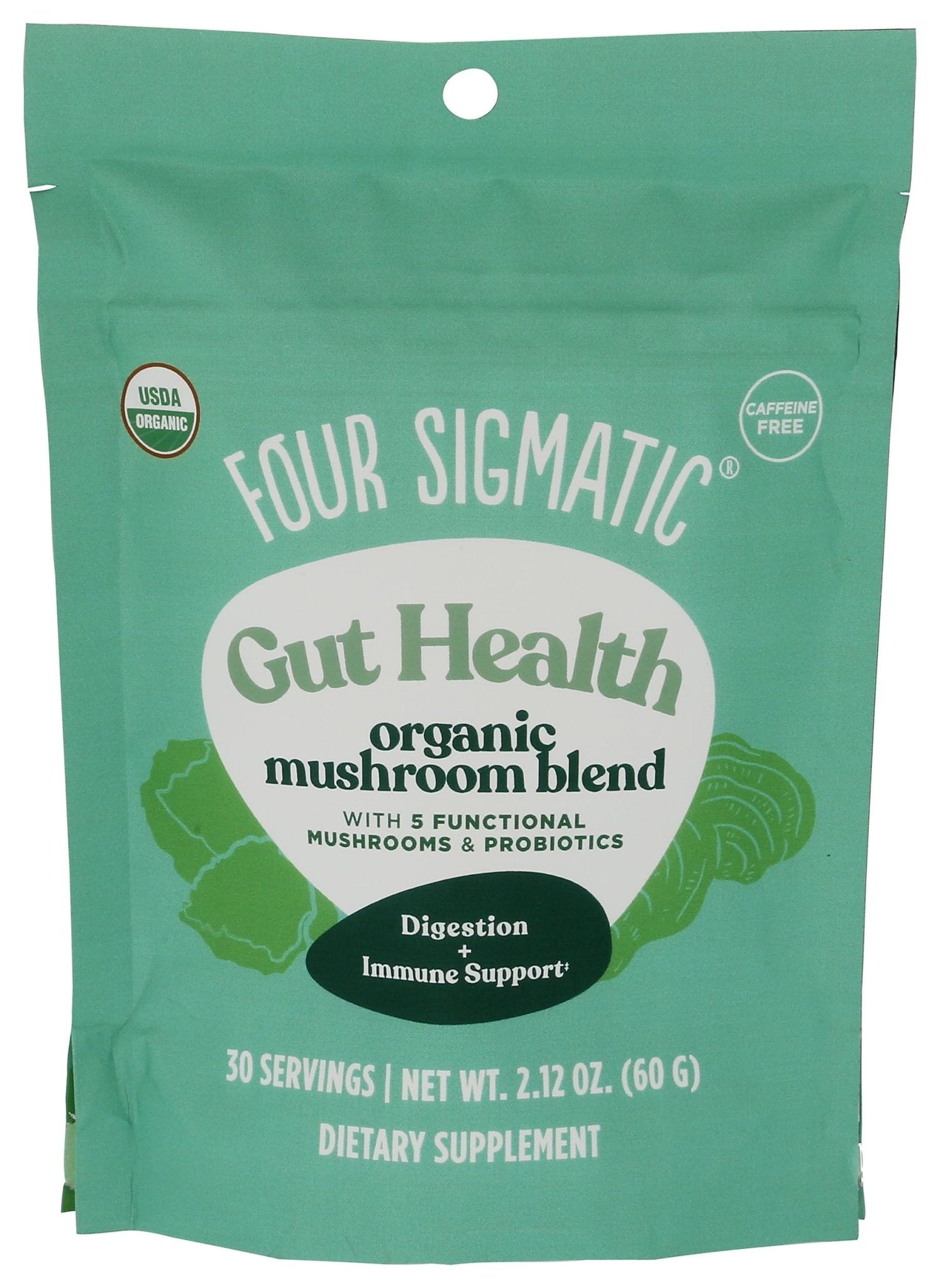 Four Sigmatic Gut Health Mushroom Blend | Organic Mushroom Powder Complex with Turkey Tail, Lion’s Mane, Cordyceps, Chaga, Probiotics and More - dailyvitalstore