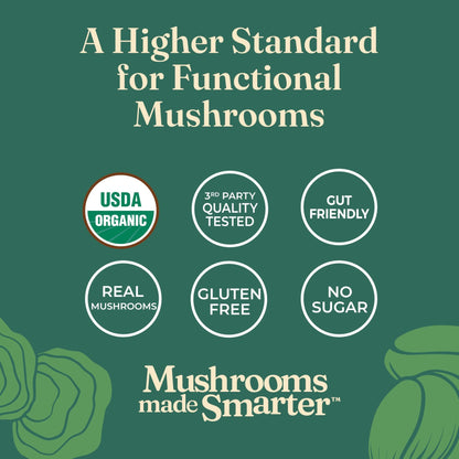 Four Sigmatic Gut Health Mushroom Blend | Organic Mushroom Powder Complex with Turkey Tail, Lion’s Mane, Cordyceps, Chaga, Probiotics and More - dailyvitalstore