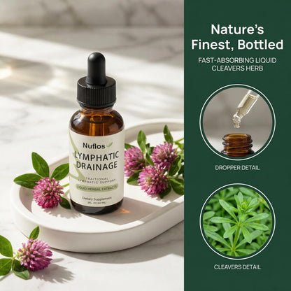 FQMUEV Nuflos Lymphatic Drainage Drops, Lymphatic Drainage Supplements, Premium 4-in-1 Herbal Blend, Daily Wellness & Overall Relief, 2 Fl. Oz (A) - dailyvitalstore