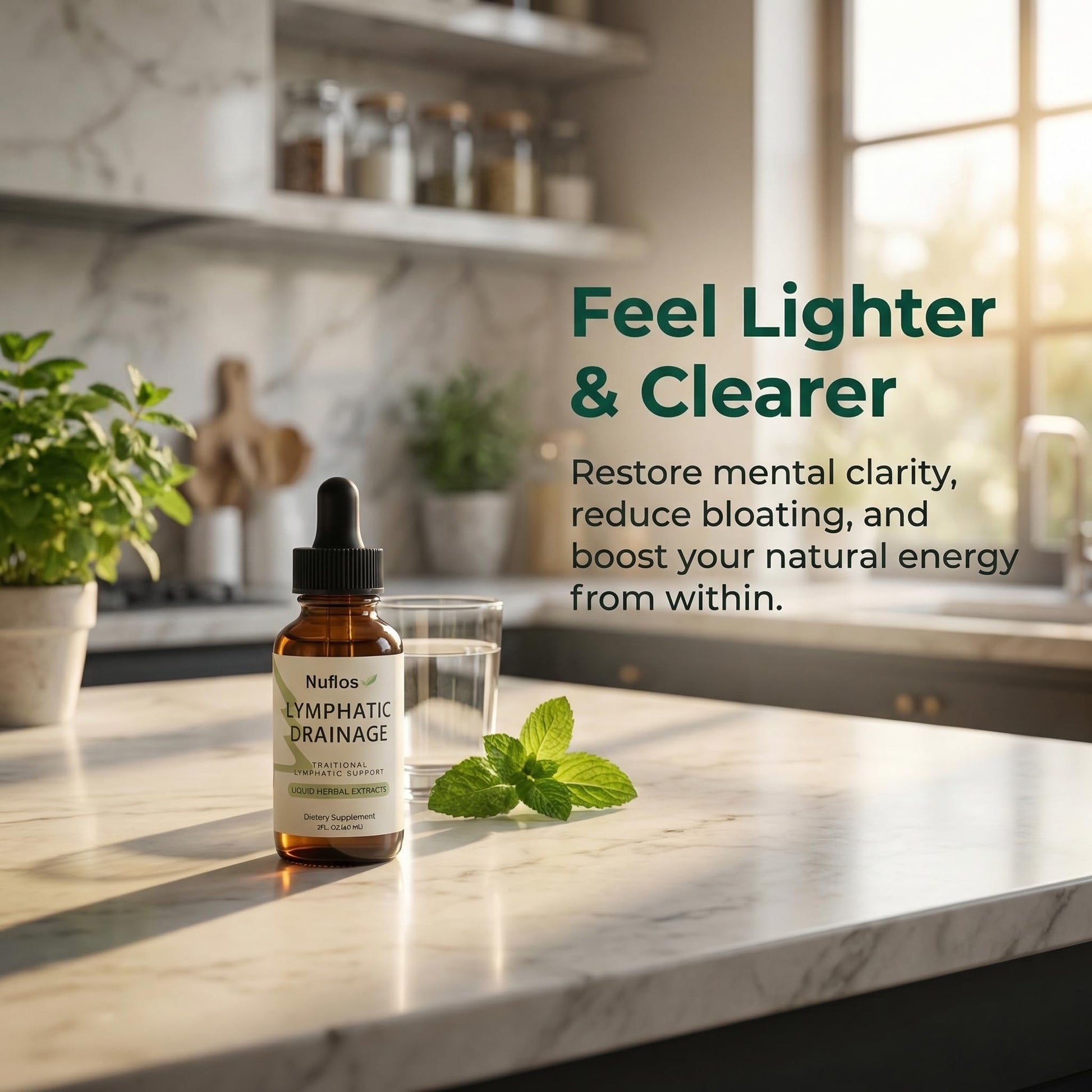 FQMUEV Nuflos Lymphatic Drainage Drops, Lymphatic Drainage Supplements, Premium 4-in-1 Herbal Blend, Daily Wellness & Overall Relief, 2 Fl. Oz (A) - dailyvitalstore