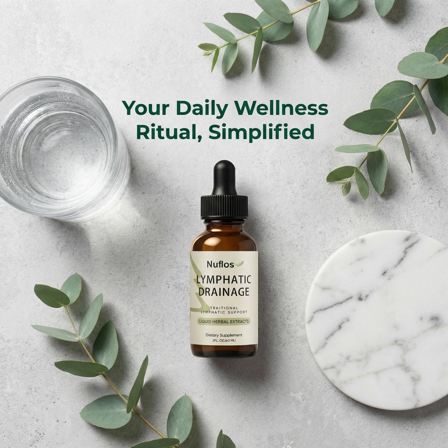 FQMUEV Nuflos Lymphatic Drainage Drops, Lymphatic Drainage Supplements, Premium 4-in-1 Herbal Blend, Daily Wellness & Overall Relief, 2 Fl. Oz (A) - dailyvitalstore