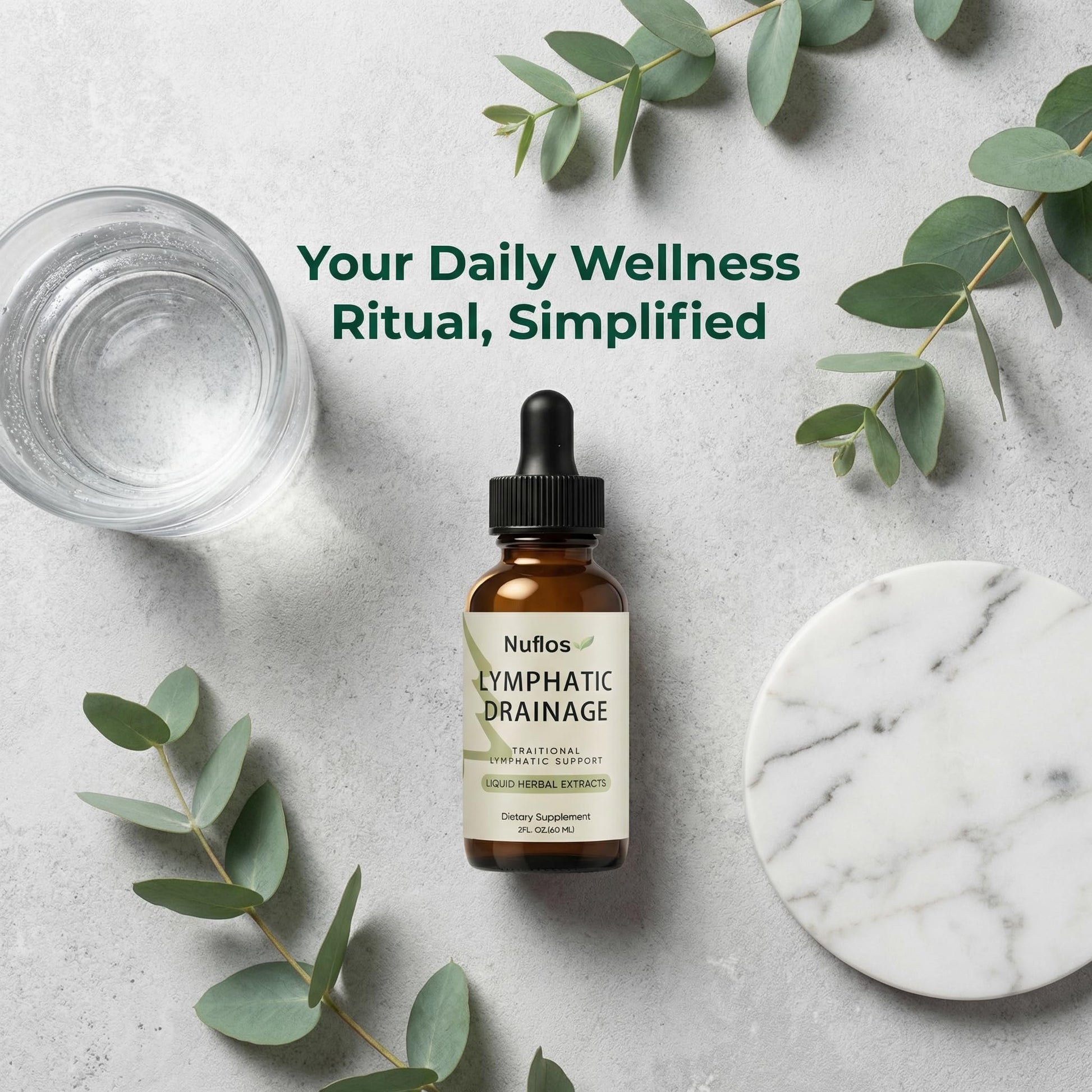 FQMUEV Nuflos Lymphatic Drainage Drops, Lymphatic Drainage Supplements, Premium 4-in-1 Herbal Blend, Daily Wellness & Overall Relief, 2 Fl. Oz (A) - dailyvitalstore