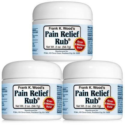 FRANK K. WOOD'S PAIN RELIEF RUB-2 oz (3 Jars) - dailyvitalstore