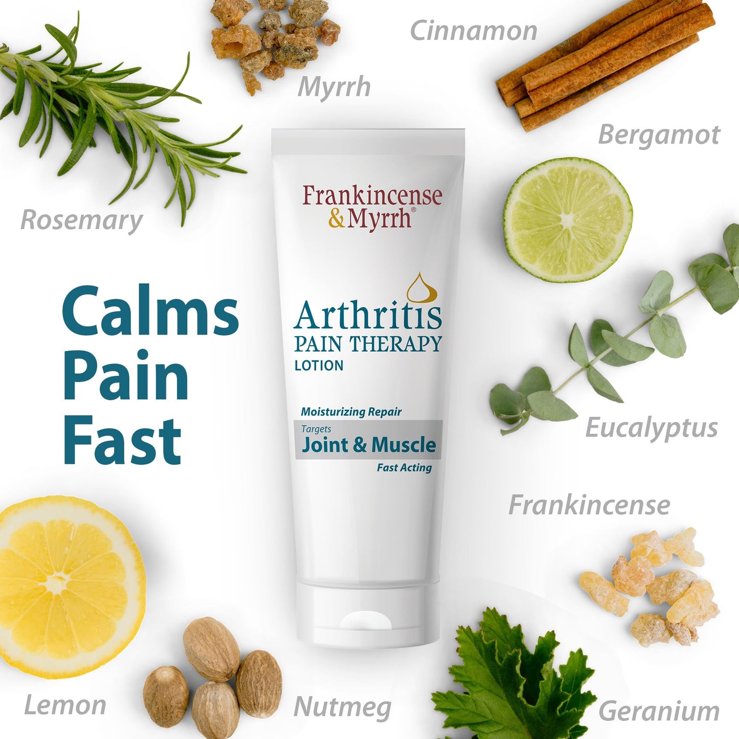 Frankincense and Myrrh Arthritis Pain Reliever Therapy Lotion – Topical Arthritis Pain Relief Cream and Hydrating Skin Repair, Body Relief for Sciatica, Knee, Back, Joints, Neck, Hands, 3 Oz - 1 Pack - dailyvitalstore