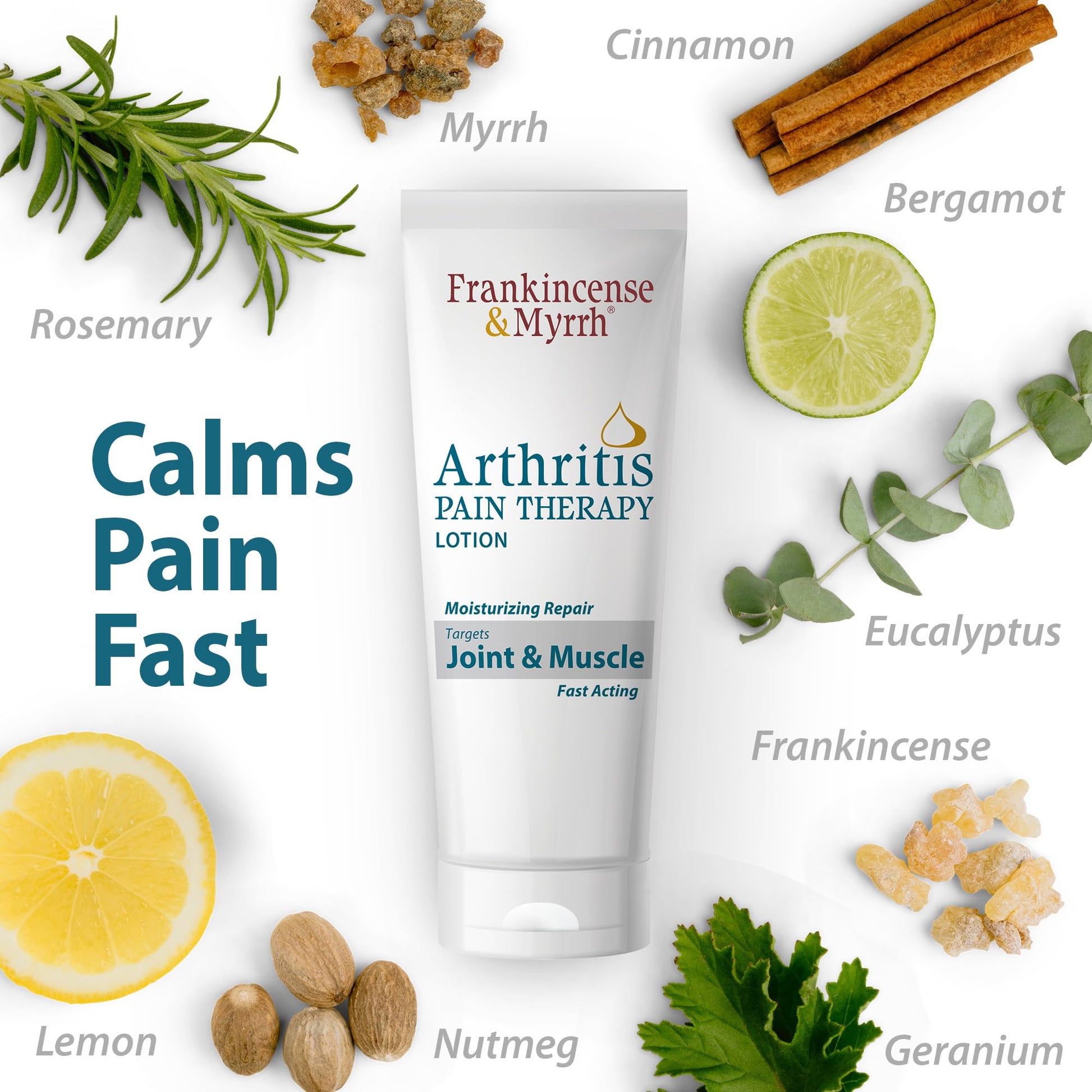 Frankincense and Myrrh Arthritis Pain Reliever Therapy Lotion – Topical Arthritis Pain Relief Cream and Hydrating Skin Repair, Body Relief for Sciatica, Knee, Back, Joints, Neck, Hands, 3 Oz - 1 Pack - dailyvitalstore