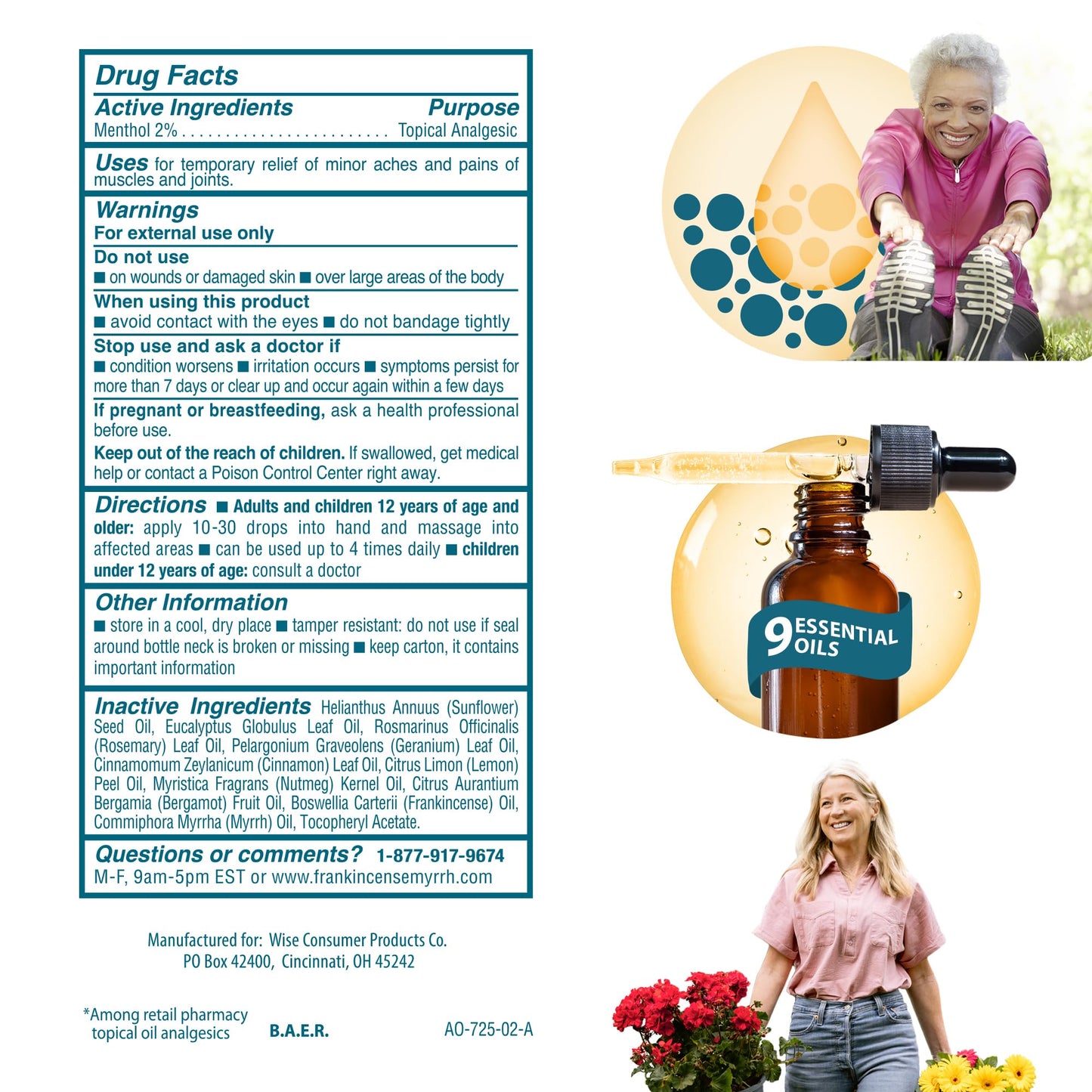Frankincense & Myrrh Arthritis Pain Relief Rubbing Oil – Arthritis Pain Reliever with Frankincense Essential Oil for Sciatica, Lower Back, Neck, Hands, Knees, Joints and Shoulders, 2 fl.oz. - 1 Pack - dailyvitalstore