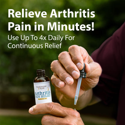 FRANKINCENSE & MYRRH Combo Pack - Arthritis Pain Relief Rubbing Oil 2 oz. and Arthritis Pain Reliever Therapy Cream for Joints & Sciatica Relief, 3 oz., Hydrating Lotion with Essential Oils - dailyvitalstore