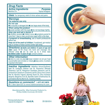 FRANKINCENSE & MYRRH Foot Pain Combo Pack: Foot Pain Relief Rubbing Oil (2 oz) and Intensive Therapy Lotion for feet (3 oz), Neuropathy, Nerve Relief, Frankincense Essential Oil, Maximum Strength - dailyvitalstore