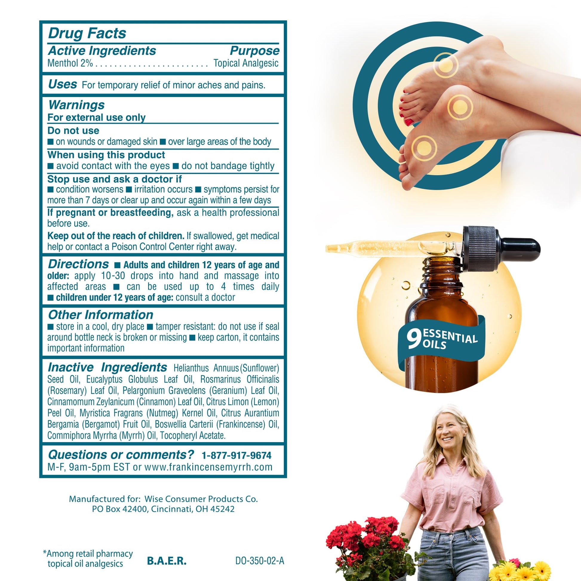 FRANKINCENSE & MYRRH Foot Pain Relief Rubbing Oil, Neuropathy Pain Relief for feet, Frankincense Essential Oil, Diabetic Lotion & Cream, Nerve, Neuropathy, Maximum Strength – 2 Pack - dailyvitalstore