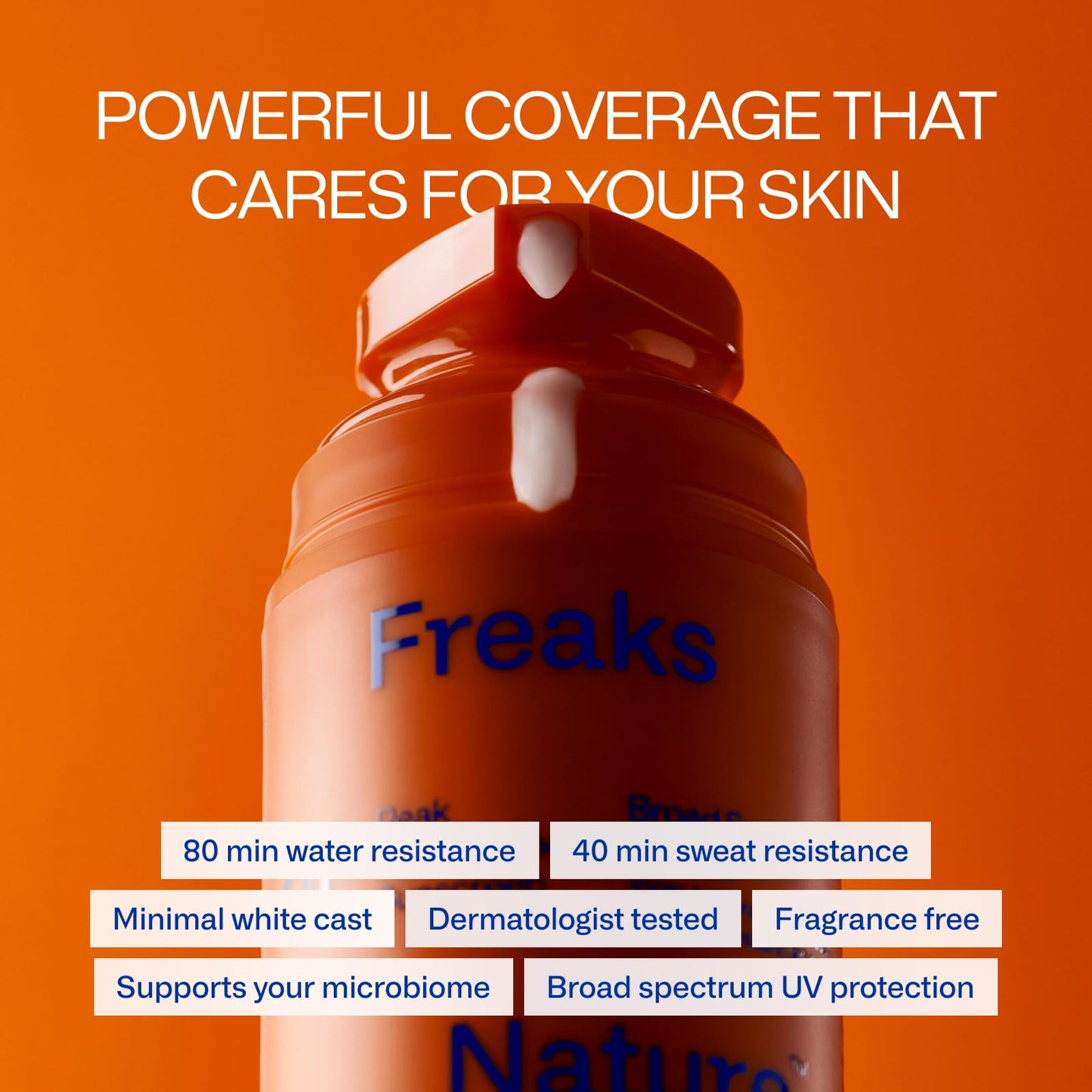 Freaks of Nature Peak Performance SPF 50 | 100% Mineral Sunscreen | Lightweight, Fast-Absorbing, 80-Min Water-Resistant | Plant-Based, Eco-Friendly, Reef-Safe, Cruelty-Free | All Skin Types| 1.7 oz - dailyvitalstore