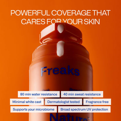 Freaks of Nature Peak Performance SPF 50 | 100% Mineral Sunscreen | Lightweight, Fast-Absorbing, 80-Min Water-Resistant | Plant-Based, Eco-Friendly, Reef-Safe, Cruelty-Free | All Skin Types| 1.7 oz - dailyvitalstore