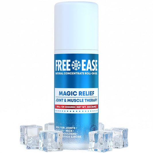 Free-Ease Magic Relief Roller – Nerve Joint and Muscle Pain Relief Roll On – Fast Cooling Therapy for Back, Neck, Shoulder, Knee Pain - Supports Joint Flexibility and Overall Mobility - Made in USA - dailyvitalstore