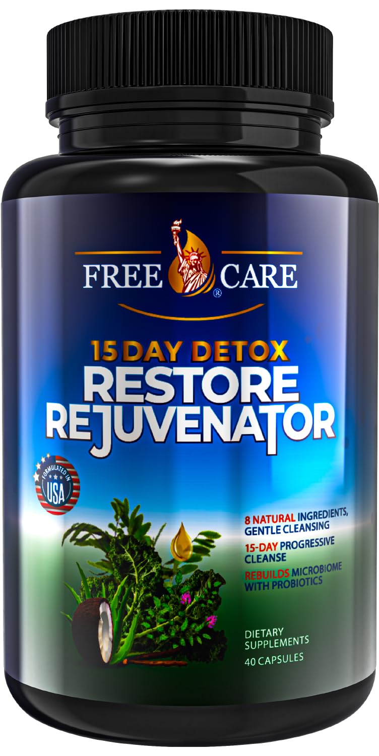 FreeCare Colon Cleanse 15+5Day Upgrade,Advanced Gut Cleanse Detox for Women & Men Fast Natural Laxative for Constipation Relief with Cascara Sagrada, Psyllium Husk - dailyvitalstore