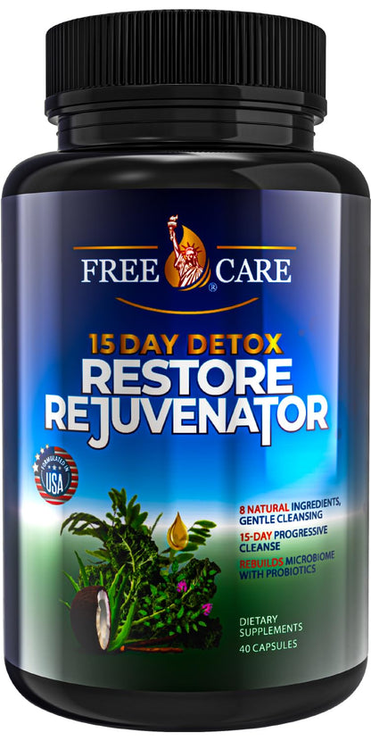 FreeCare Colon Cleanse 15+5Day Upgrade,Advanced Gut Cleanse Detox for Women & Men Fast Natural Laxative for Constipation Relief with Cascara Sagrada, Psyllium Husk - dailyvitalstore