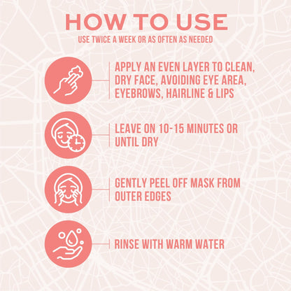 Freeman Exotic Blends French Pink Clay Peel-Off Face Mask, Pore Clearing Facial Mask, Detoxifies & Removes Impurities, Clean Skincare, For Normal & Combination Skin, - dailyvitalstore