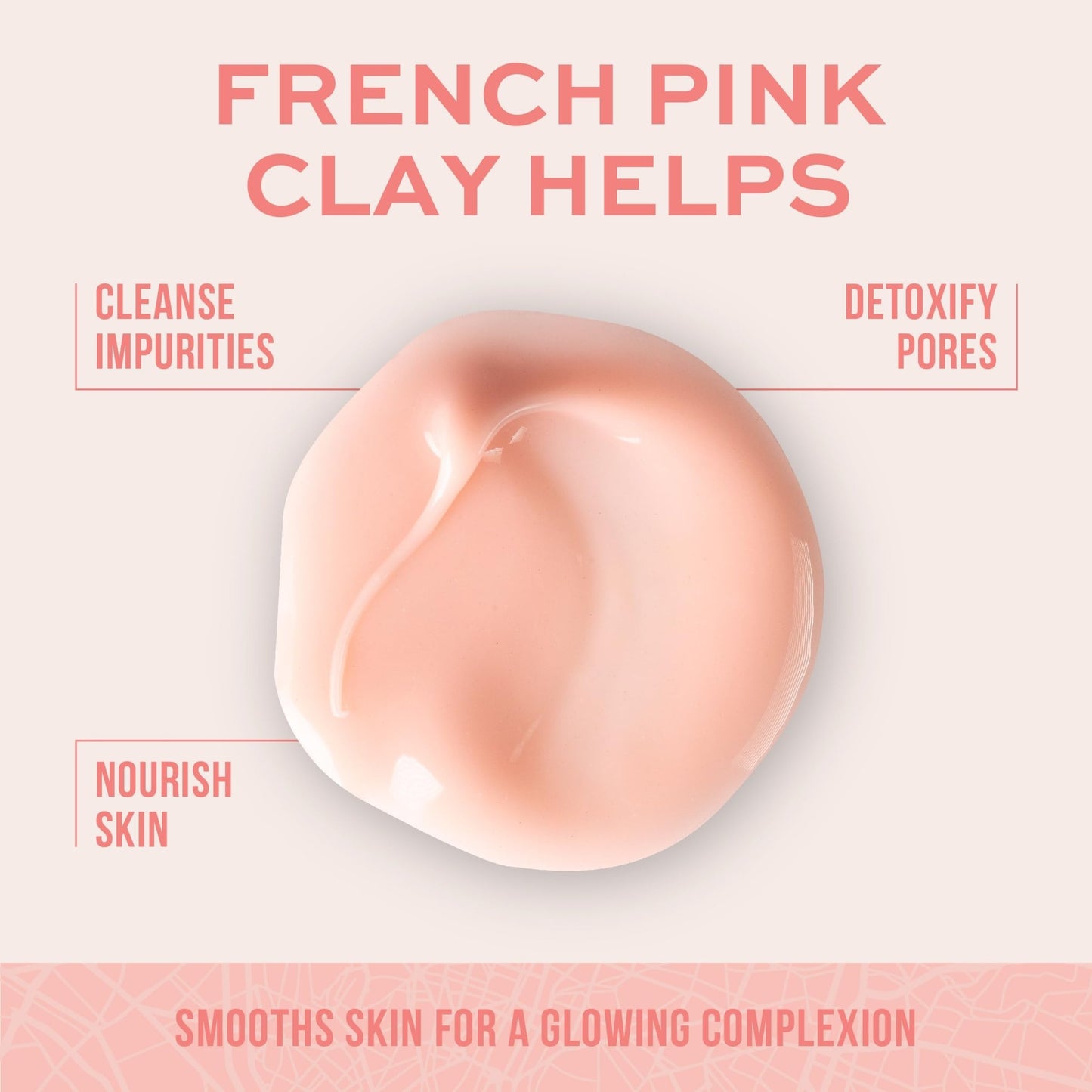 Freeman Exotic Blends French Pink Clay Peel-Off Face Mask, Pore Clearing Facial Mask, Detoxifies & Removes Impurities, Clean Skincare, For Normal & Combination Skin, - dailyvitalstore